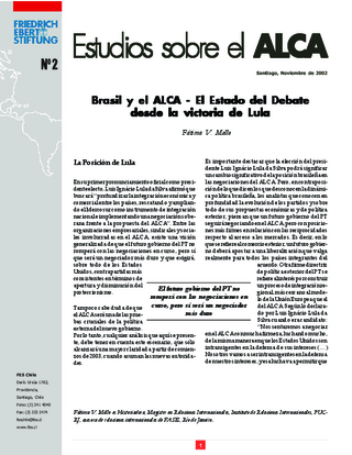Brasil y el ALCA - el estado del debate desde la victoria de Lula