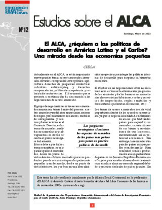 El ALCA, réquiem a las políticas de desarrollo en América Latina y el Caribe?