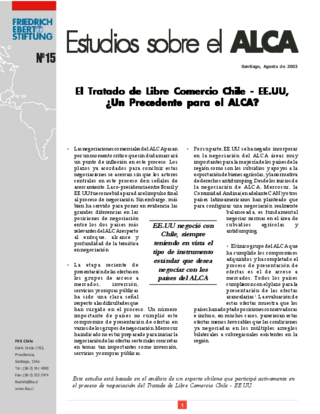 El tratado de Libre Comercio Chile - EE.UU