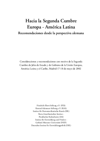 Hacia la Segunda Cumbre Europa - América Latina