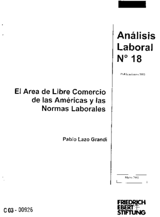El area de libre comercio de las Américas y las normas laborales